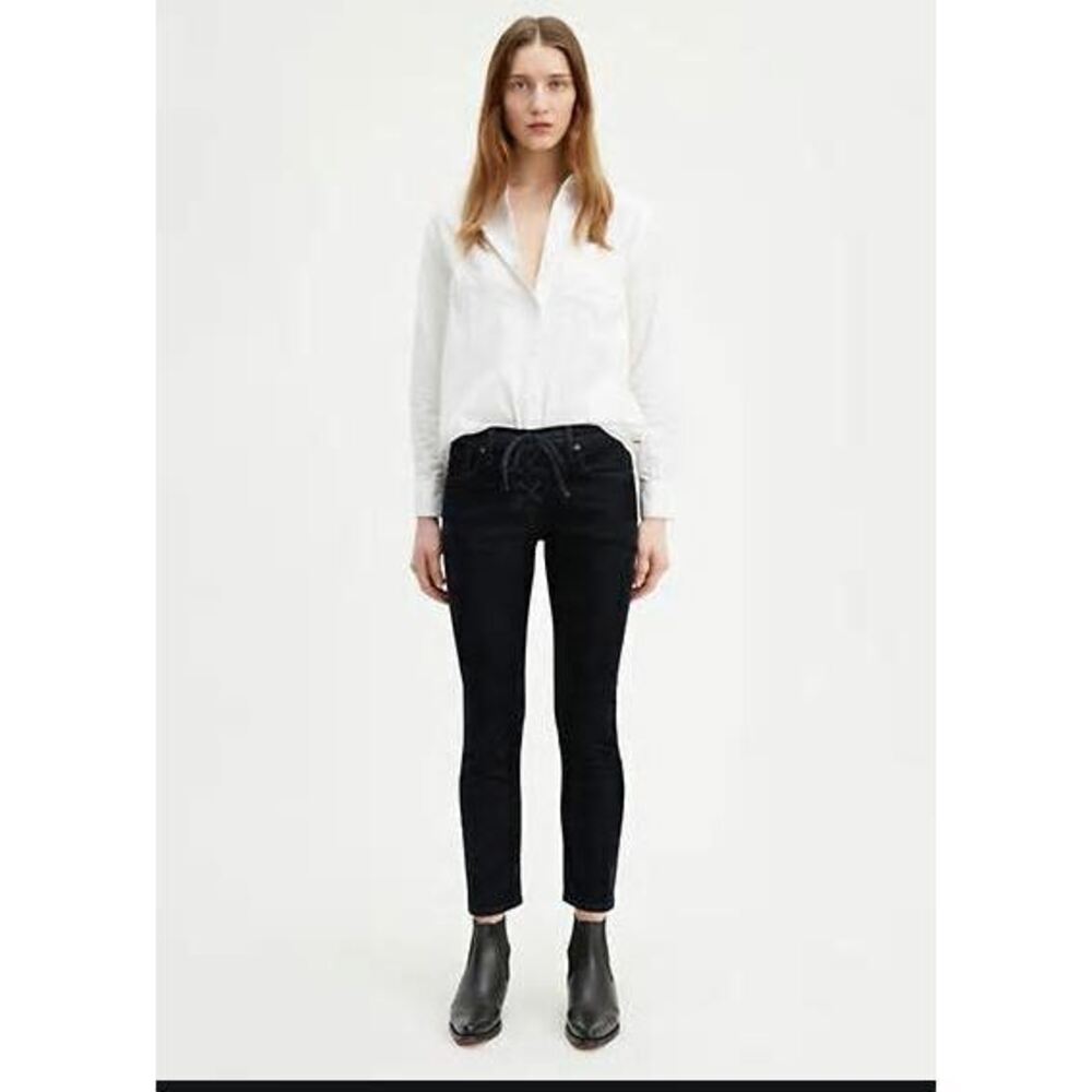 new Women's Levi's Made & Crafted Lace Up Cigarette Cropped pants 25